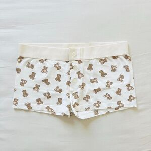 BNWT Brandy Melville/John Galt Mommy Bear hugging baby Teddy Bear Boy Shorts/Und